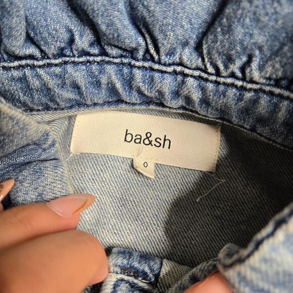 Ba&Sh Axelle Denim Shirt Size: 0 - Picture 5 of 8